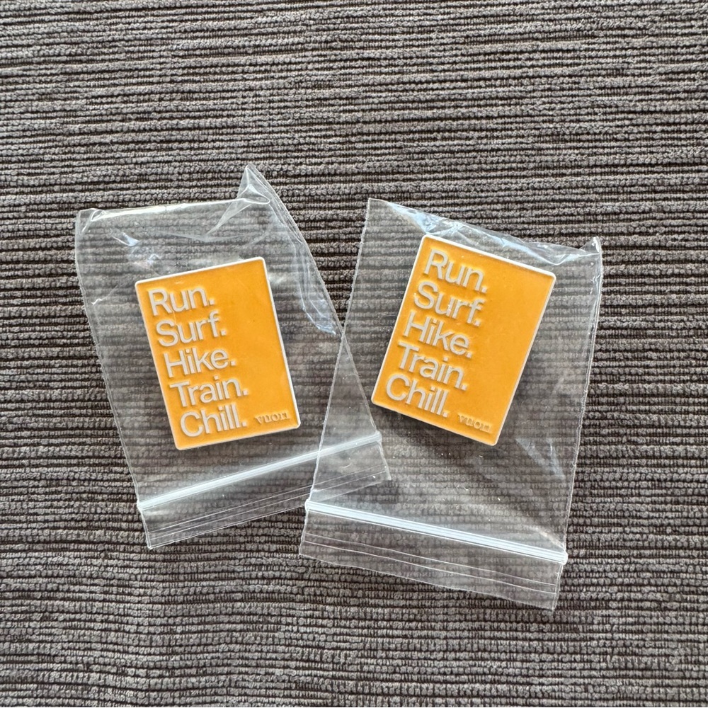 Vuori “Run. Surf. Hike. Train. Chill” Pins